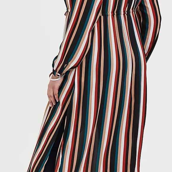 ❤Torrid Striped Chiffon Georgette Kimono, Size 0 - NWT! - Picture 3 of 5